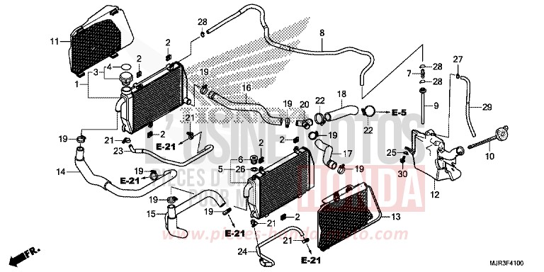 RADIATEUR de F6C "Valkyrie" GRAPHITE BLACK (NHB01) de 2015